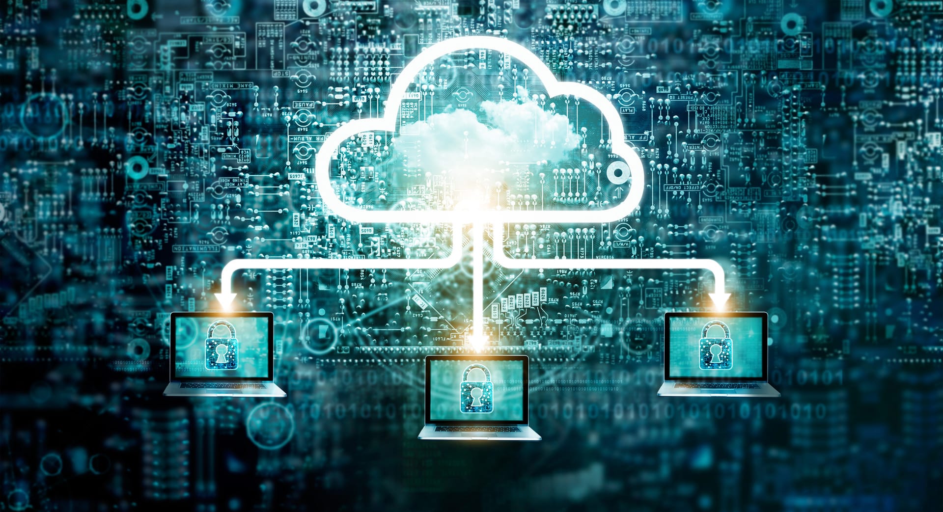 Cloud Backup cloud computing diagram network data storage technology service